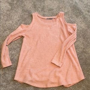 Cold shoulder spring sweater